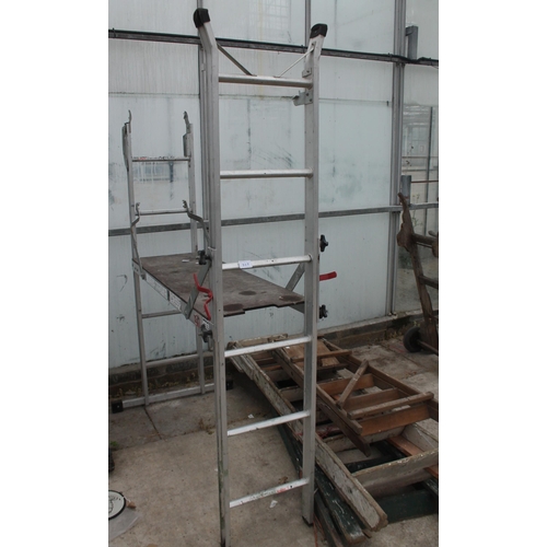 317 - DECORATOR STAND & WOODEN STEP LADDERS NO VAT