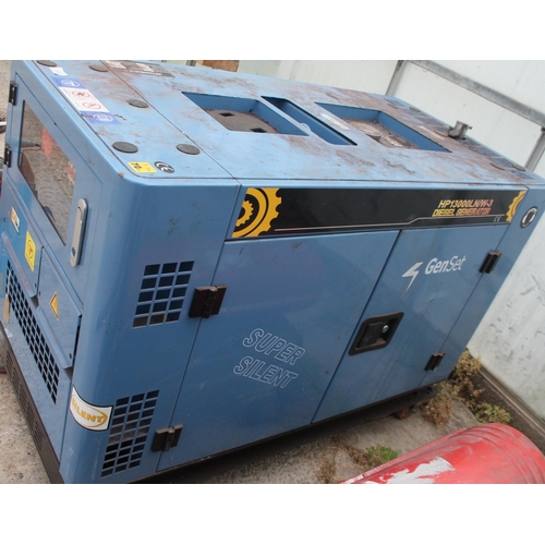 325 - GEN SET SUPER SILENT GENERATOR WELDER 15KVA-350AMP KEYS TO BE COLLECTED FROM THE PAY OFFICE NO VAT