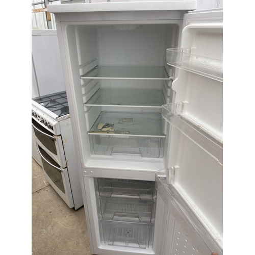 1895 - A WHITE UPRIGHT BUSH FRIDGE FREEZER