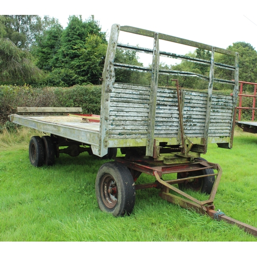 105A - A FOUR WHEELED FLAT BED TRAILER WITH ALUMINIUM  FLOOR  21' LONG  7' WIDE + VAT