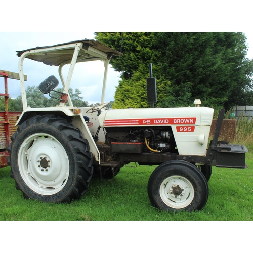 107 - DAVID BROWN 995 TRACTOR REGISTRATION NUMBER HAX 291L  + VAT