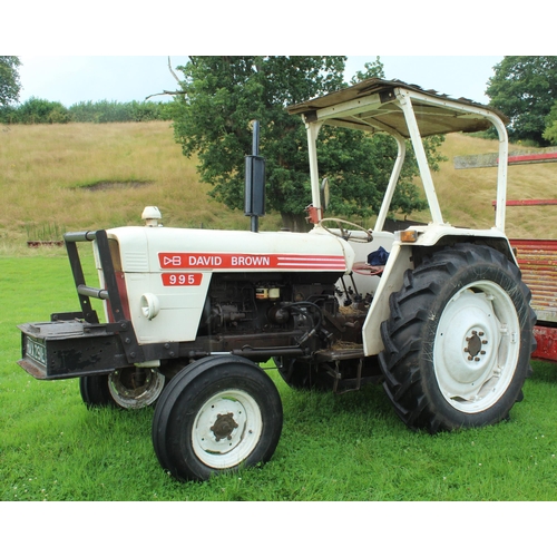 107 - DAVID BROWN 995 TRACTOR REGISTRATION NUMBER HAX 291L  + VAT