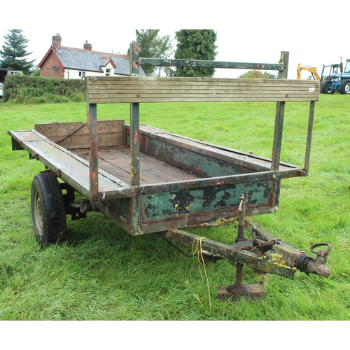 131 - 4 WHEEL TRAILER 9' LONG 5' WIDE    + VAT