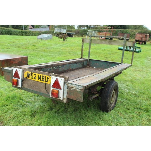 131 - 4 WHEEL TRAILER 9' LONG 5' WIDE    + VAT