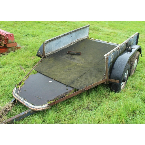 74 - TWIN AXLE  TRAILER APPROX 8' X 4'  + VAT