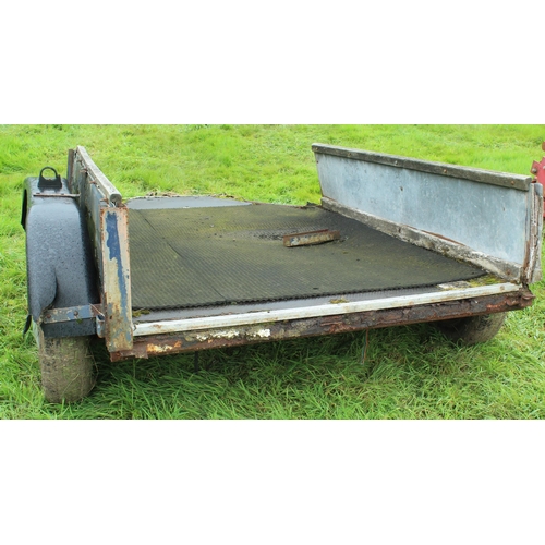 74 - TWIN AXLE  TRAILER APPROX 8' X 4'  + VAT