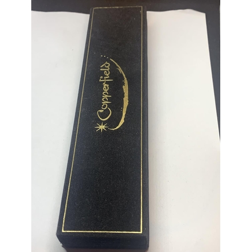 528 - AN AS NEW AND BOXED COPPERFIELD WRIST WATCH SEEN WORKING BUT NO WARRANTY