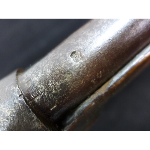 310 - A PERCUSSION CAP .69 CALIBRE MUSKET/CARBINE DATED 1860, 75CM BARREL, LOCK MARKED MO3 1860, LENGTH 11... 