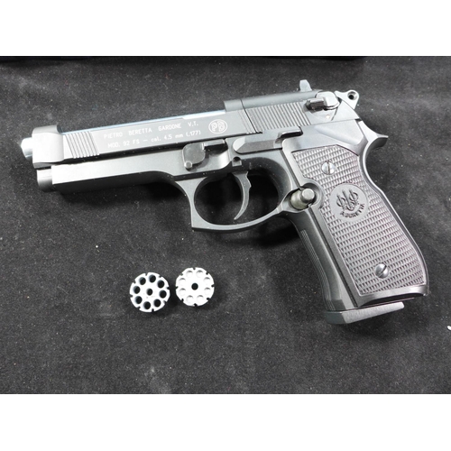 315 - A CASED BERETTA .177 CALIBRE GARDONE V.T. CO2 AIR PISTOL, 12.5CM BARREL, SERIAL NUMBER H124131026