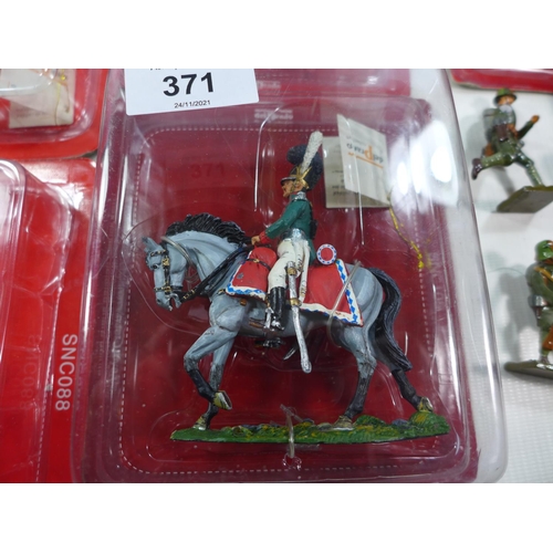 371 - FOURTEEN BOXED HAND PAINTED DEL PRADO NAPOLEONIC WAR MOUNTED FIGURES TO INCLUDE MARSHALL BLUCHER PLU... 