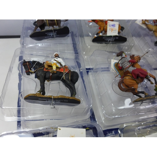 374 - TWENTY BOXED HAND PAINTED DEL PRADO MOUNTED FIGURES TO INCLUDE ATTILA THE HUN, MONGOL, WARRIORS ETC