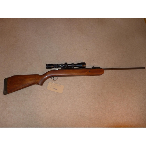 394 - A B.S.A. .22 CALIBRE AIR SPORTER AIR RIFLE, 46CM BARREL, FITTED TASCO PRONGHORN TELESCOPIC SIGHTS