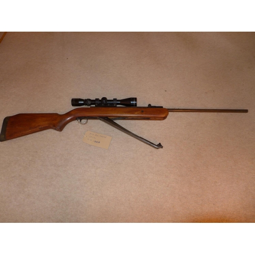 394 - A B.S.A. .22 CALIBRE AIR SPORTER AIR RIFLE, 46CM BARREL, FITTED TASCO PRONGHORN TELESCOPIC SIGHTS