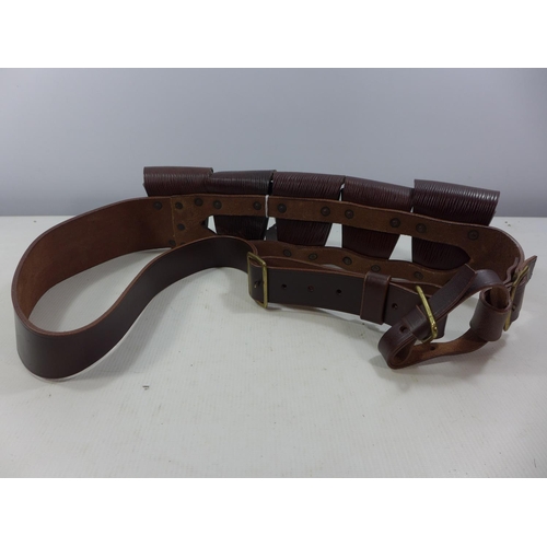 401 - A LEATHER FIVE SECTION CARTRIDGE BELT