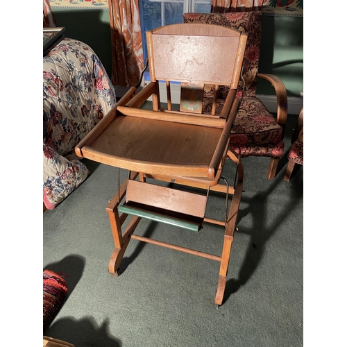 2966 - A INFANT'S METAMORPHIC HIGH CHAIR