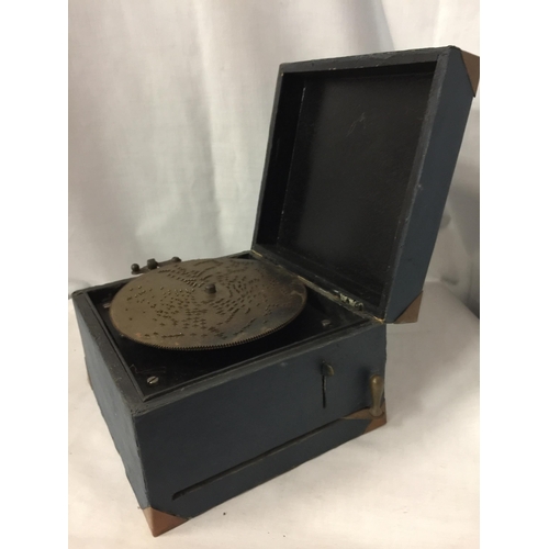 11 - A VINTAGE GERMAN CASED SYMPHONION MUSIC BOX