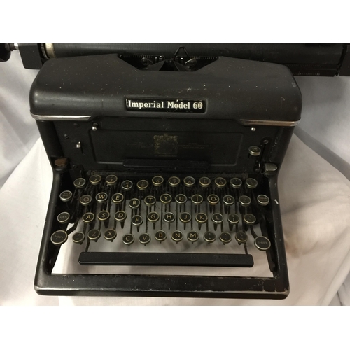 27 - A VINTAGE 'IMPERIAL MODEL 60' TYPEWRITER