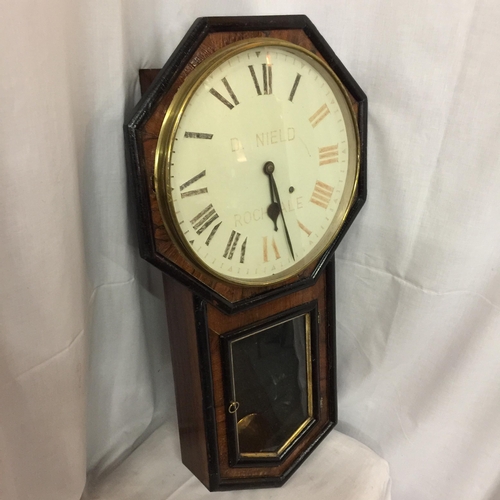 67 - A VINTAGE WALL CLOCK D. NEILD ROCHDALE