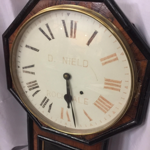 67 - A VINTAGE WALL CLOCK D. NEILD ROCHDALE