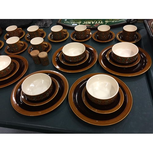 68 - A LARGE AMOUNT OF VINTAGE HORNSEA POTTERY 1970'S  'BRONTE' DESIGN, TO INCLUDE CUPS, SAUCERS, PLATES,... 