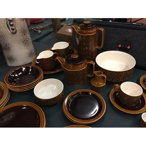 68 - A LARGE AMOUNT OF VINTAGE HORNSEA POTTERY 1970'S  'BRONTE' DESIGN, TO INCLUDE CUPS, SAUCERS, PLATES,... 