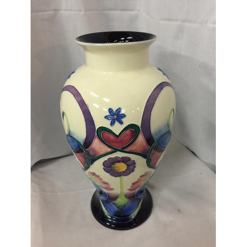 71 - A LARGE TUPTON FLORAL BALUSTER FORM VASE