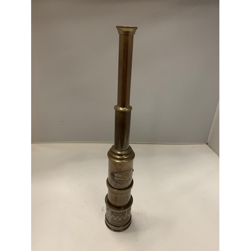 209 - A BRASS VICTORIAN STYLE MARINE TELESCOPE