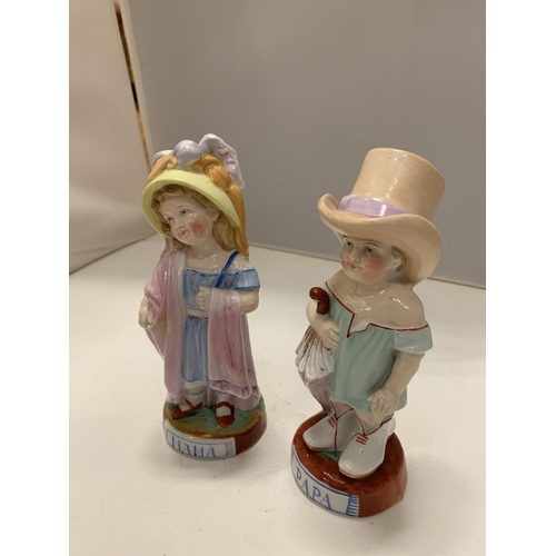 221 - TWO CERAMIC FIGURES ENTITLED MAMA AND PAPA