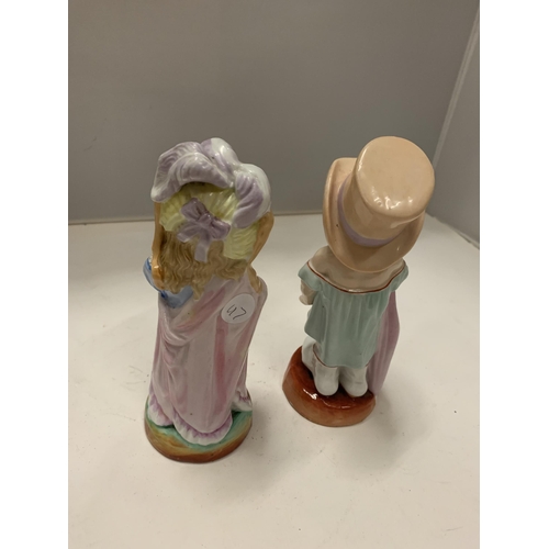 221 - TWO CERAMIC FIGURES ENTITLED MAMA AND PAPA