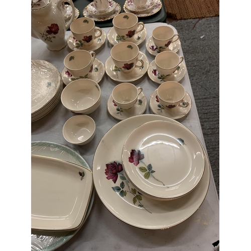 233 - AN ALFRED MEAKIN 'REALM ROSE' PATTERNED TEASET TO INCLUDE CUPS, SAUCERS, PLATES,TEAPOT, ETC