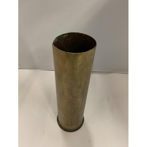 109 - A BRASS GERMAN SHELL CASE MARKED MAGDEBURG SEPT 1916 TO THE BASE