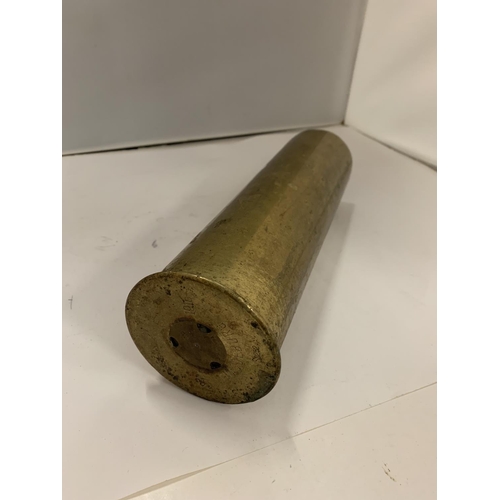 109 - A BRASS GERMAN SHELL CASE MARKED MAGDEBURG SEPT 1916 TO THE BASE