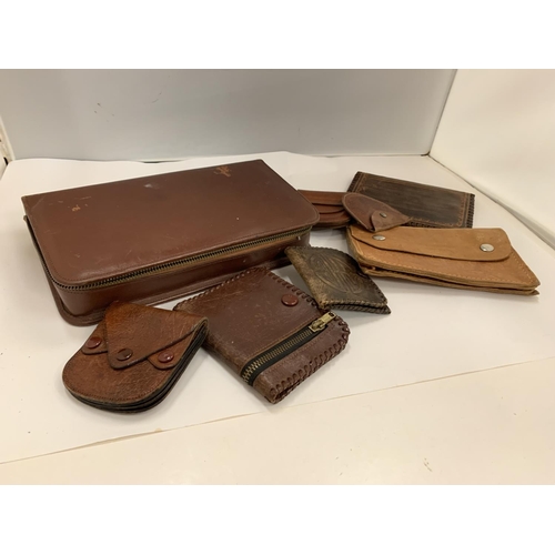 120 - A GENTS LEATHER CASED TOILET SET ETC