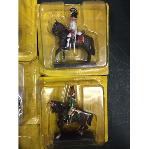 419 - FIVE BOXED HANDPAINTED DEL PRADO FIGURES OF NAPOLEONIC WAR CAVALRY