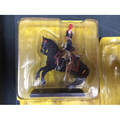 419 - FIVE BOXED HANDPAINTED DEL PRADO FIGURES OF NAPOLEONIC WAR CAVALRY