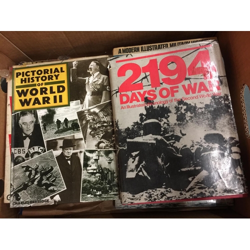 434 - THREE BOXES OF MILITARY RELATED BOOKS TO INCLUDE VIETNAM WAR, NAVY, POPPY APPEAR ETC