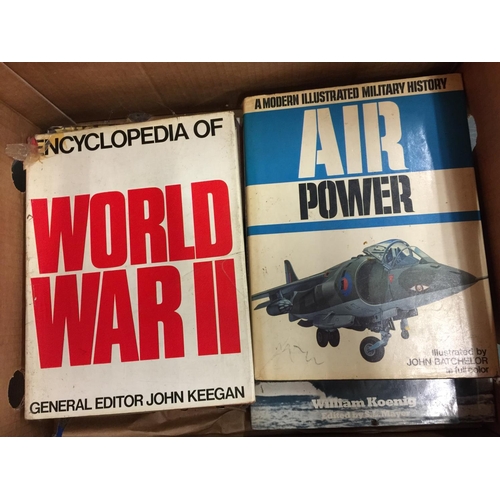 434 - THREE BOXES OF MILITARY RELATED BOOKS TO INCLUDE VIETNAM WAR, NAVY, POPPY APPEAR ETC