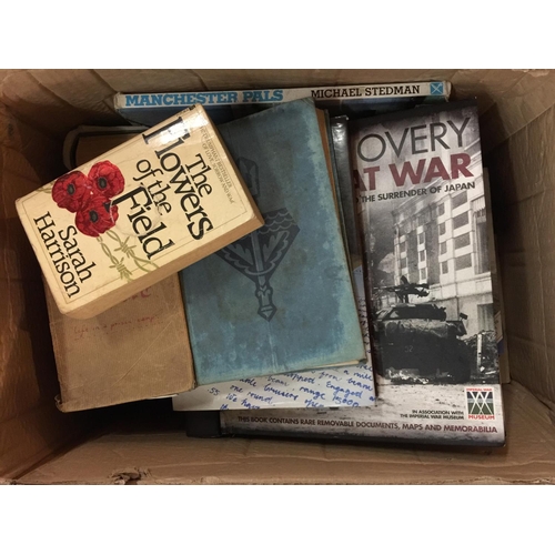 434 - THREE BOXES OF MILITARY RELATED BOOKS TO INCLUDE VIETNAM WAR, NAVY, POPPY APPEAR ETC