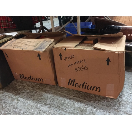 434 - THREE BOXES OF MILITARY RELATED BOOKS TO INCLUDE VIETNAM WAR, NAVY, POPPY APPEAR ETC