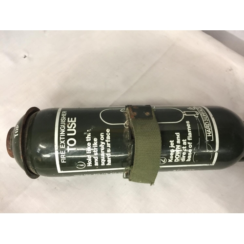 441 - A GREEN PAINTED MILITARY FIRE EXTINGUISHER