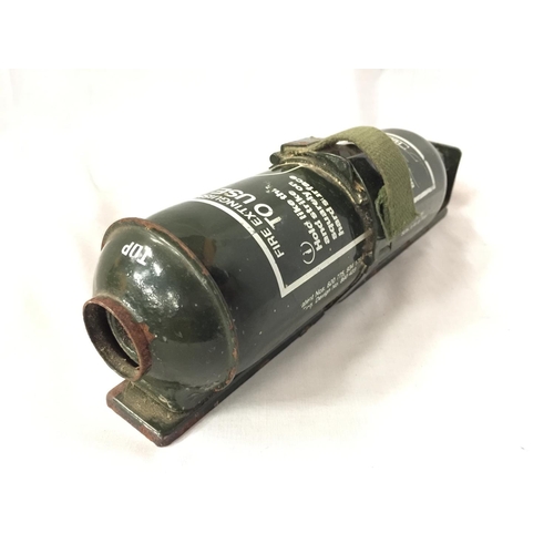 441 - A GREEN PAINTED MILITARY FIRE EXTINGUISHER