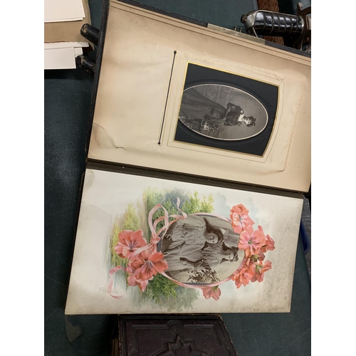 294 - TWO EARLY 1900'S PHOTOGRAPH ALBUMS FILLED WITH FAMILY PHOTOS