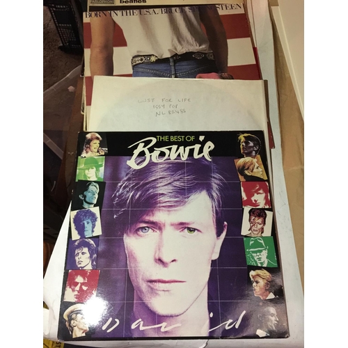 291 - A COLLECTION OF ALBUMS TO INCLUDE DAVID BOWIE, BEATLES, ETC