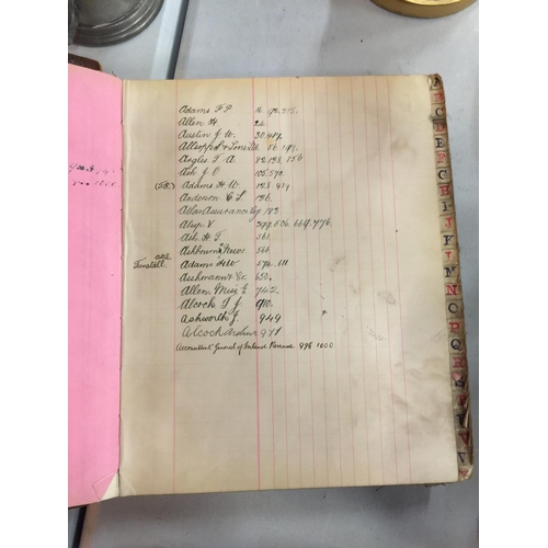 83A - A VINTAGE RECEIPT BOOK WITH HANDWRITTEN RECEIPTS