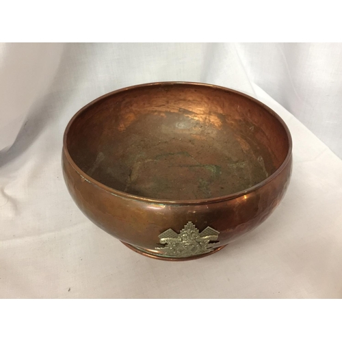 438 - A MILITARY HIGHLAND LIGHT INFANTRY COPPER BOWL