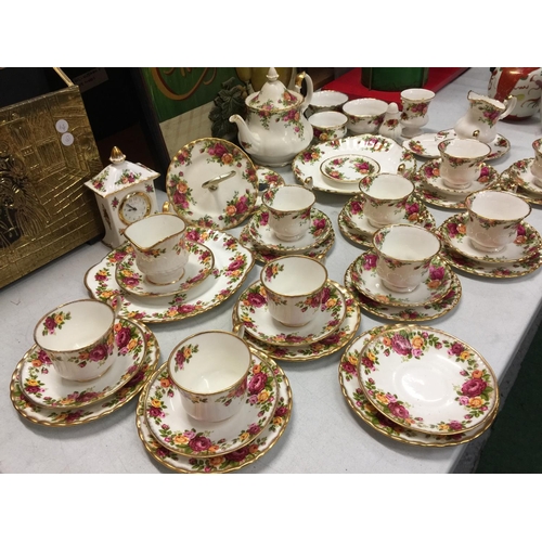 31 - A LARGE COLLECTION OF MAINLY ROYAL ALBERT 'OLD COUNTRY ROSES' TO INCLUDE TEA POT, TRIO'S, SUGAR BOWL... 