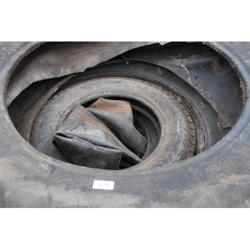 131 - 2 MATCHING SPARE TYRES 15.5 X 38