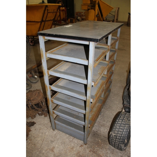 42 - A SHELVING UNIT NO VAT