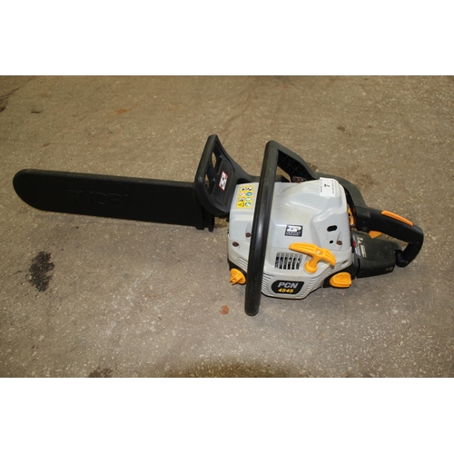 7 - A RYOBI PCN4545 PETROL CHAINSAW WITH 18