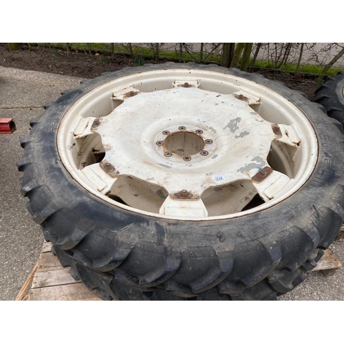 119 - ROW CROP WHEELS 8 STUD TO SUIT A VALTRA TRACTOR OR SIMILAR REAR 230/95R 48 FRONT 8.3/8R 36 NO VAT